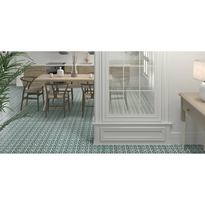 Carrelage sol effet carreaux de ciment Montaigne St-Etienne 20x20 cm