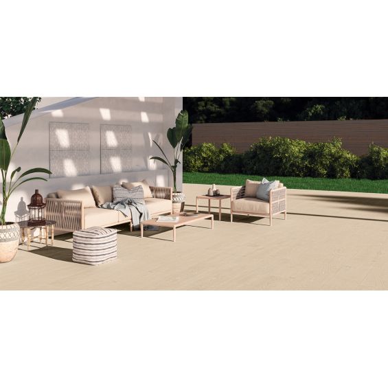 Dalle extérieur effet boisAmazonia 2.0 beige R11 29,5x120 cm