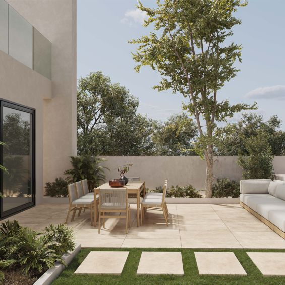 Dalle extérieur Nara 2.0 beige R11 60x60 cm