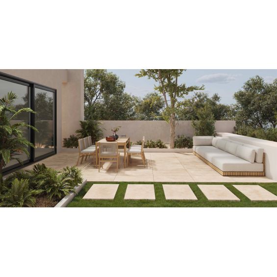 Dalle extérieur Nara 2.0 beige R1160x90 cm