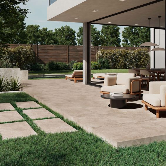 Dalle extérieur Nara 2.0 taupe R11 60x60 cm