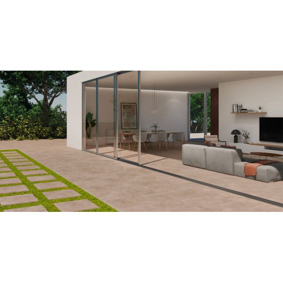 Dalle extérieur Nara 2.0 taupe R11 60x60 cm