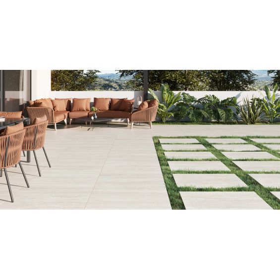 Dalle extérieur Pétra 2.0 ivoire R11 6060 cm