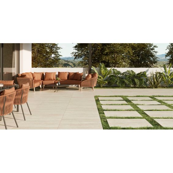 Dalle extérieur Pétra 2.0 naturel R11 6060 cm