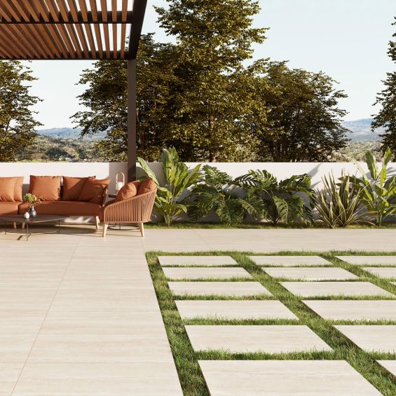 Dalle extérieur Pétra 2.0 naturel R11 6060 cm