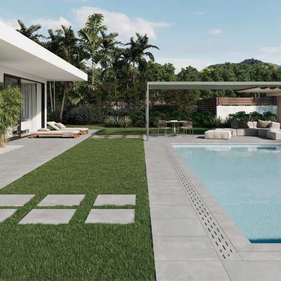 Dalle extérieur Doha 2.0 gris R11 60x60 cm