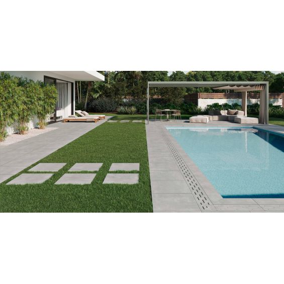 Dalle extérieur Doha 2.0 gris R11 60x60 cm