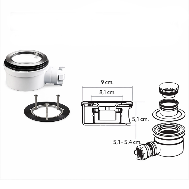 Receveur Pure Moka Ardoise relief antidérapant