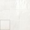 Carrelage mur effet zellige Médina blanc 13x13 cm