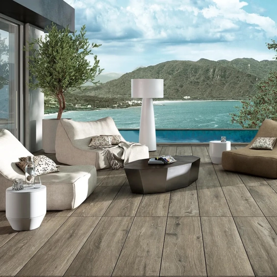 Dalle extérieur effet boisSuar 2.0 Timber R11 38,5x118,5 cm