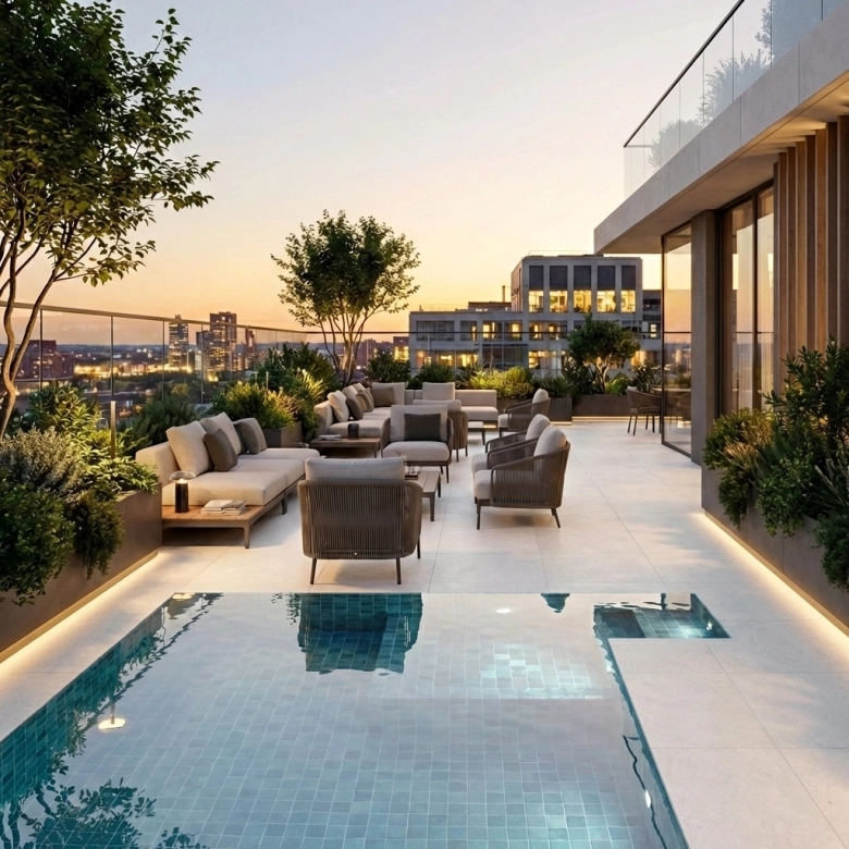 Dalle extérieur Concretum 2.0 Blanc grisé R1190x90 cm