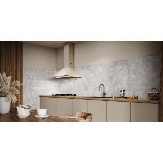 Carrelage mur effet zellige Médina perle 13x13 cm