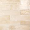 Carrelage mur effet zellige Médina crème6,3x24,6 cm