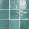 Carrelage mur effet zellige Médina turquoise 13x13 cm