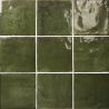 Carrelage mur effet zellige Médina vert 13x13 cm