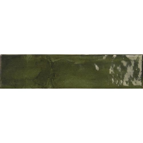 Carrelage mur effet zellige Médina vert6,3x24,6 cm