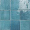 Carrelage mur effet zellige Médina bleu 13x13 cm