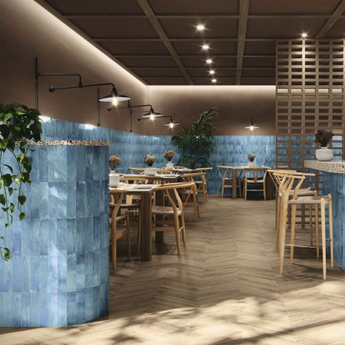 Carrelage mur effet zellige...