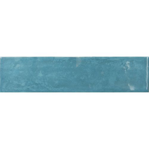 Carrelage mur effet zellige Médina bleu6,3x24,6 cm