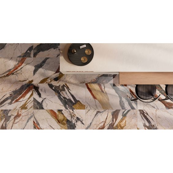 Carrelage sol et mur poli effet marbre Palazzo sicilia 60x120 cm