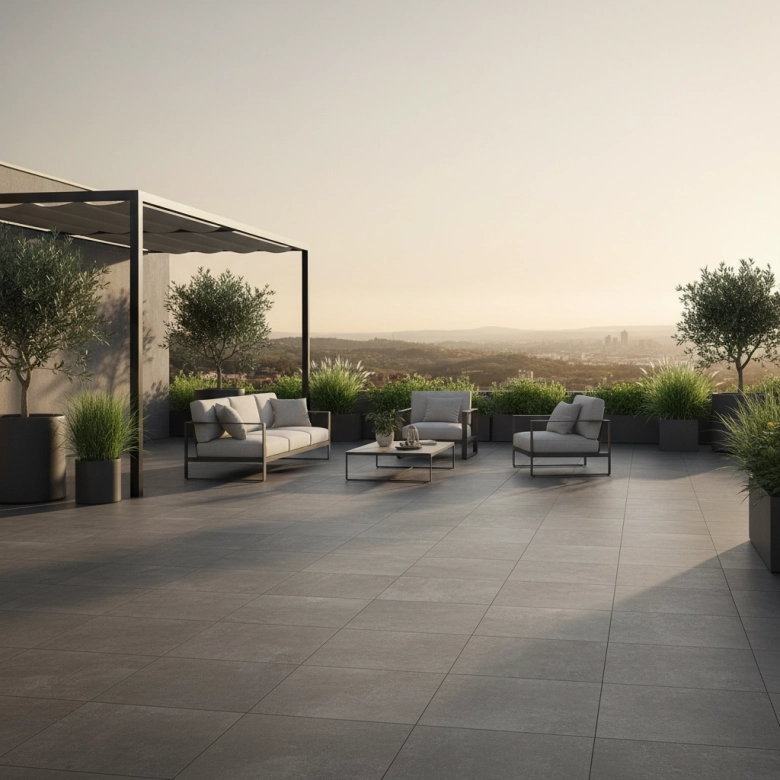 Dalle extérieur Malte 2.0 anthracite R11 60x60 cm