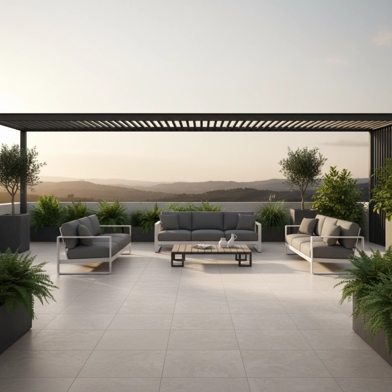 Dalle extérieur Malte 2.0 taupe R11 60x60 cm