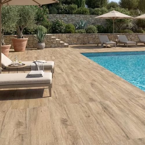 Dalle extérieur effet bois...