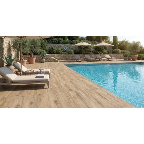 Dalle extérieur effet boisSequoia 2.0 elm R11 30x120 cm