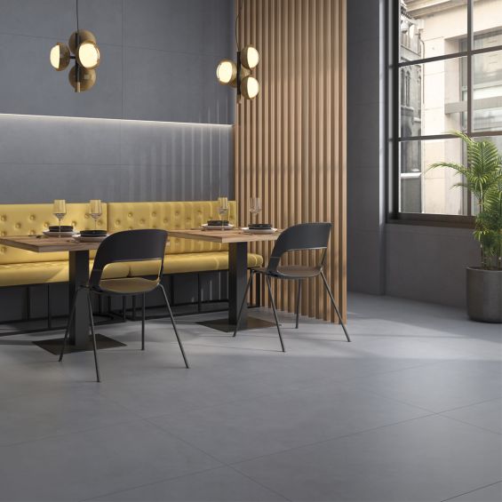 Carrelage sol moderne Nikkō bleu jeans 60x120 cm