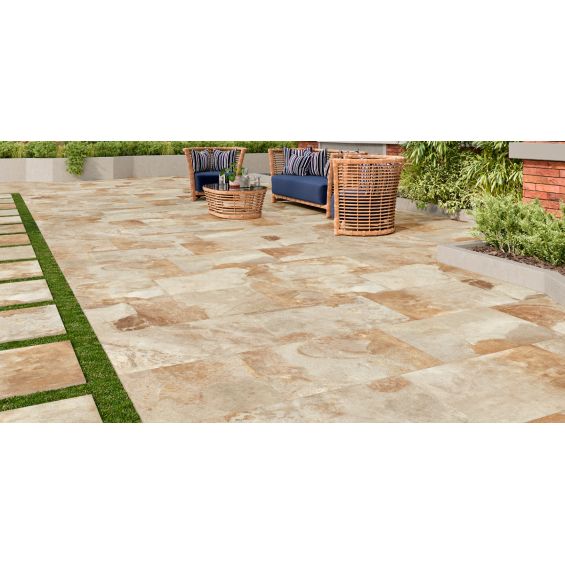 Dalle extérieur Chateau 2.0 crème R11 60x60 cm