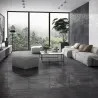 Carrelage sol effet métal Zinc Graphite 60x120 cm