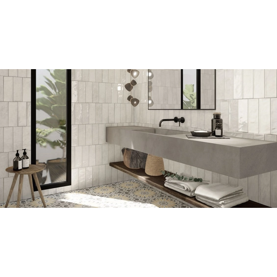 Carrelage mur Antica blanc 10x30 cm