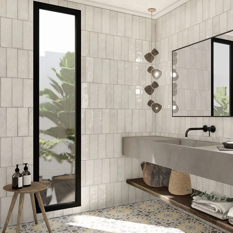 Carrelage mur Antica blanc 10x30 cm