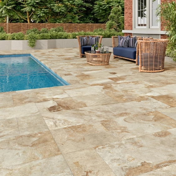 Dalle extérieur Chateau 2.0 crème R11 60x60 cm