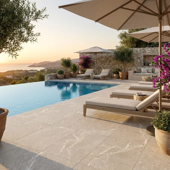 Dalle extérieur Toscana 2.0 beige R11 60x60cm