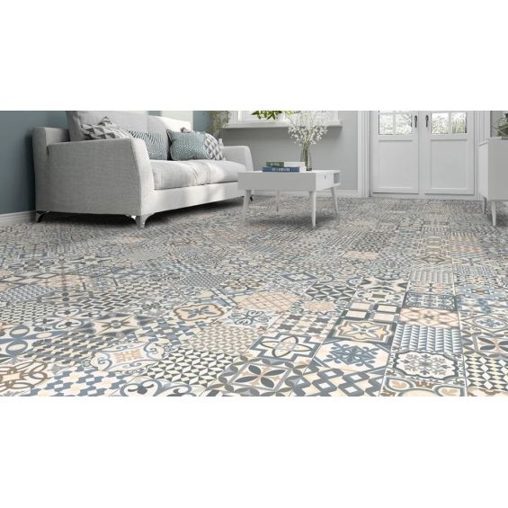 Carrelage sol effet carreaux de ciment Taco Tradition gris 16,516,5 cm