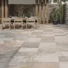 Carrelage sol extérieur Pierre de Bali Météor Mix terre R11 30x60 cm