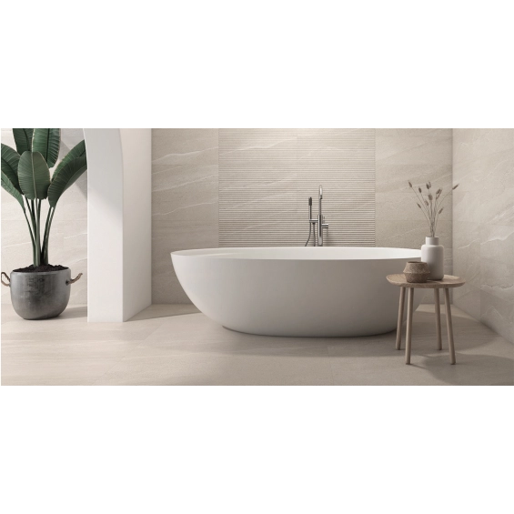 Carrelage sol effet pierre Tikal Sable 100x100 cm