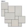 Carrelage sol extérieur effet pierre Travertin TravertiNova classic R11 multi-format