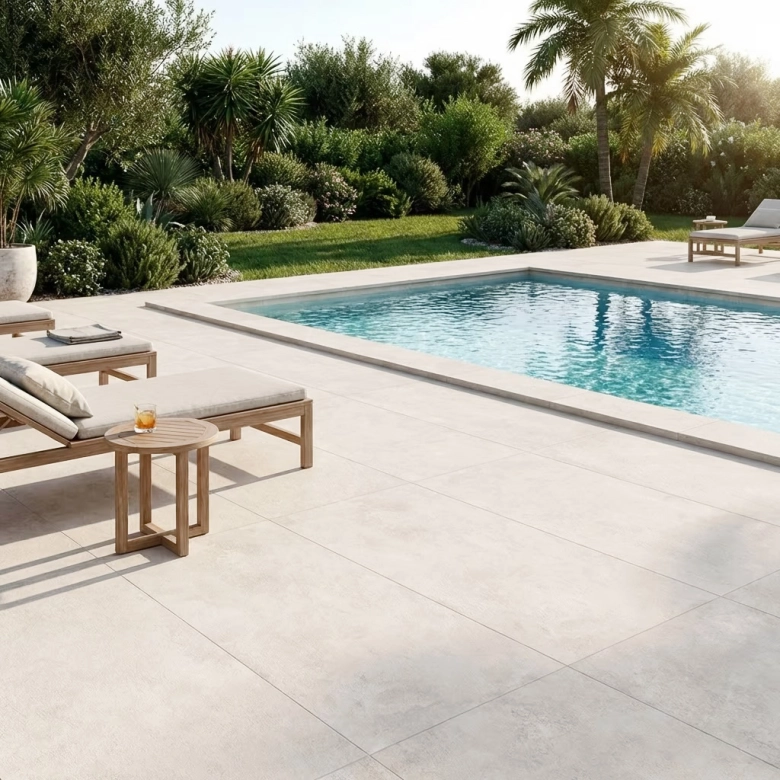 Carrelage sol extérieur moderne Peralta beige R11 60x120 cm