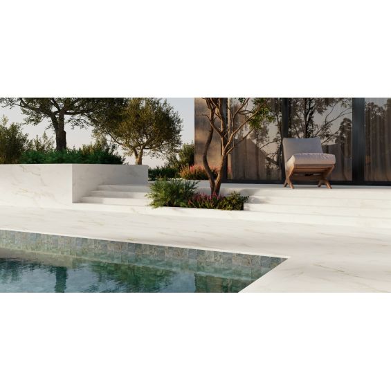 Carrelage sol extérieur effet pierre Lumina marbreR10 60x60 cm