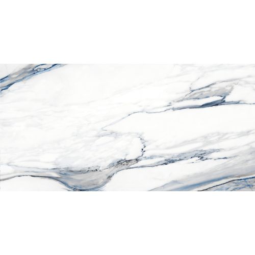 Carrelage sol et mur effet marbre mat Kallos bleu 60120 cm