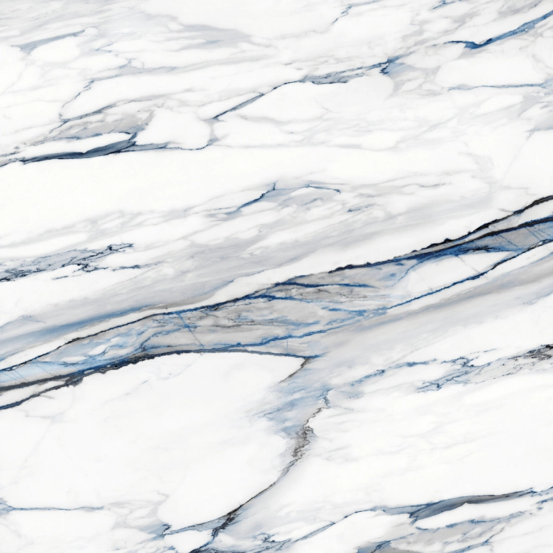 Carrelage sol et mur effet marbre mat Kallos bleu 6060 cm