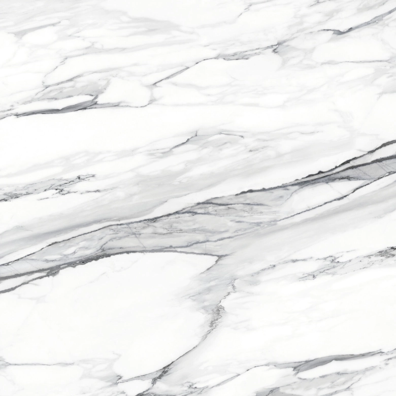 Carrelage sol et mur effet marbre mat Kallos blanc grisé 6060 cm