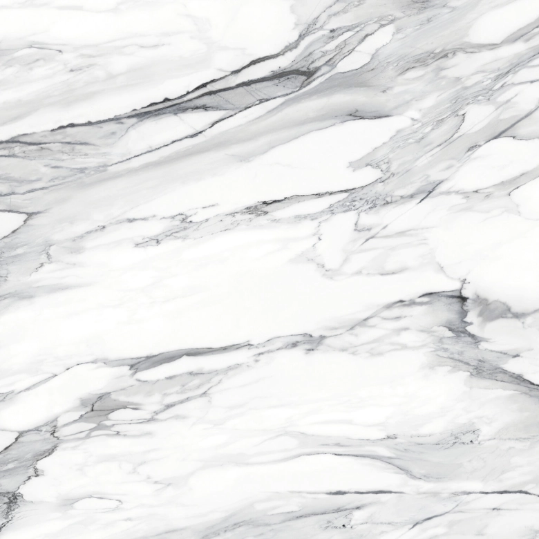 Carrelage sol et mur effet marbre mat Kallos blanc grisé 6060 cm