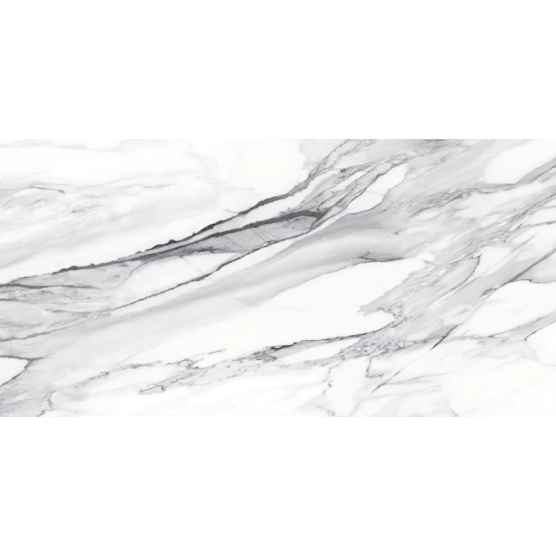 Carrelage sol et mur effet marbre mat Kallos blanc grisé 3060 cm