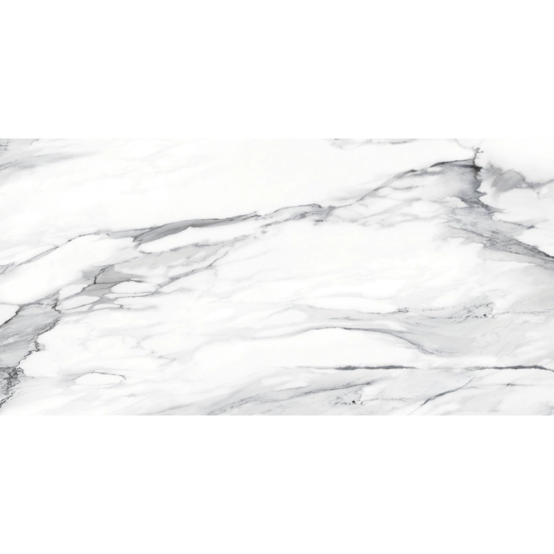 Carrelage sol et mur effet marbre mat Kallos blanc grisé 60120 cm