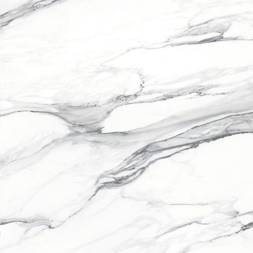 Carrelage sol et mur effet marbre brillant Kallos blanc grisé poli 60x60 cm