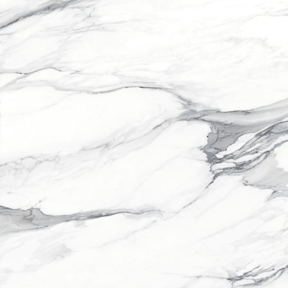 Carrelage sol et mur effet marbre brillant blanc grisé poli 120x120 cm