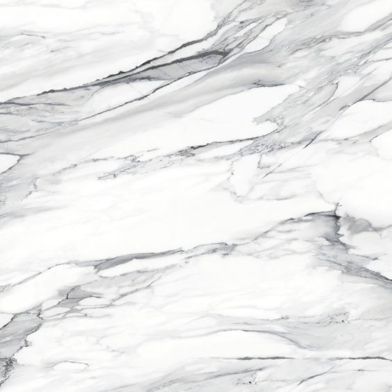 Carrelage sol et mur effet marbre brillant blanc grisé poli 120x120 cm